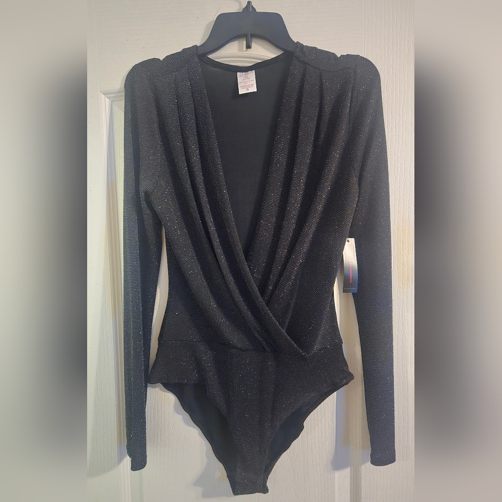Elegant Black Long Sleeve Bodysuit